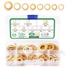 Foliv 80 pieces fitting rings assortment, brass washer set, diameter