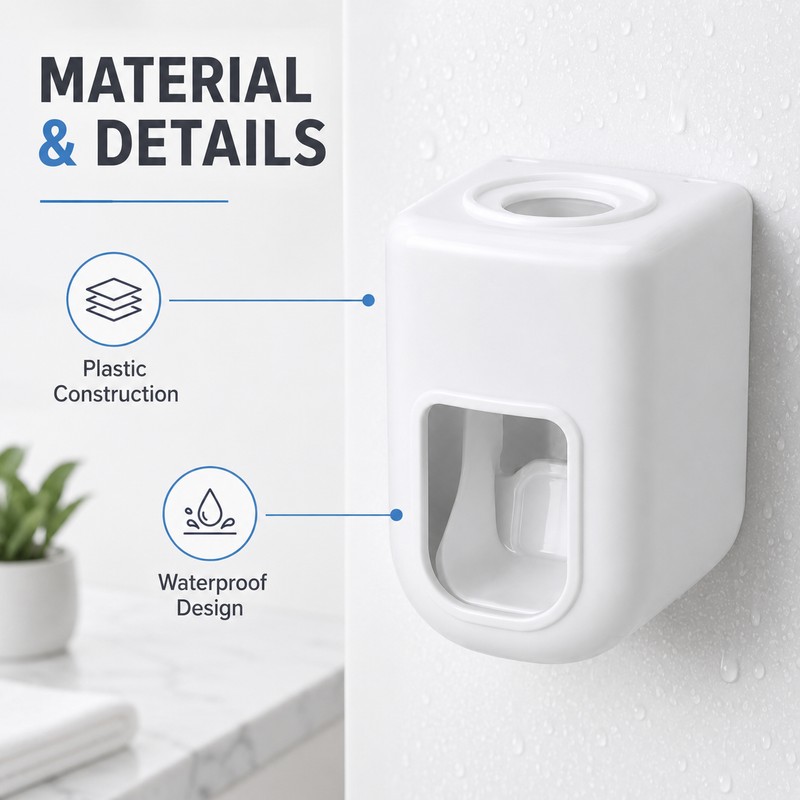 Wall Mounted Toothpaste Dispenser for Bathroom Use – Waterproof Plastic