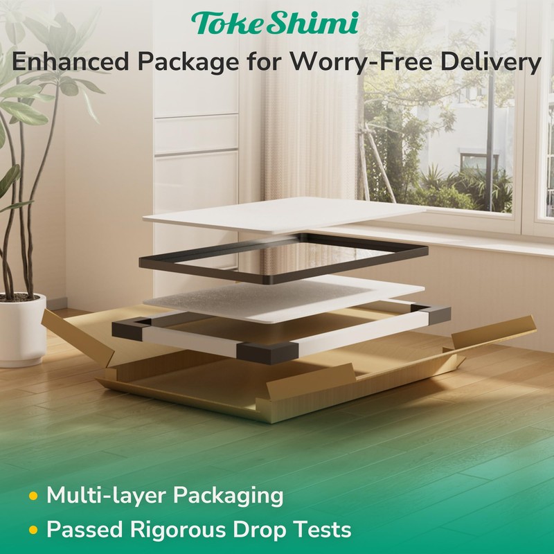 TokeShimi 36x36 Matte Black Bathroom Mirror,Bathroom Vanity Mirror Square,Tempered Glass,Black