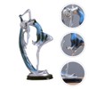Dancing Girl Figurine Resin Table Decoration Ornament ,Blue,23x11cm