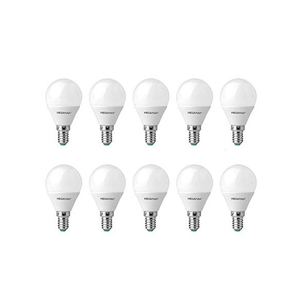 MEGAMAN LED 10 Pack 3.5W Warm White SES E14 Golf
