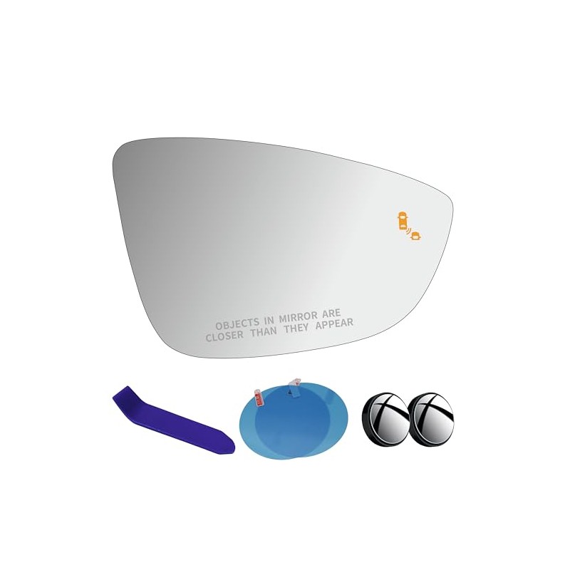 EAP Passenger Side Mirror Glass Compatible with Volkswagen Passat 2016-2022,
