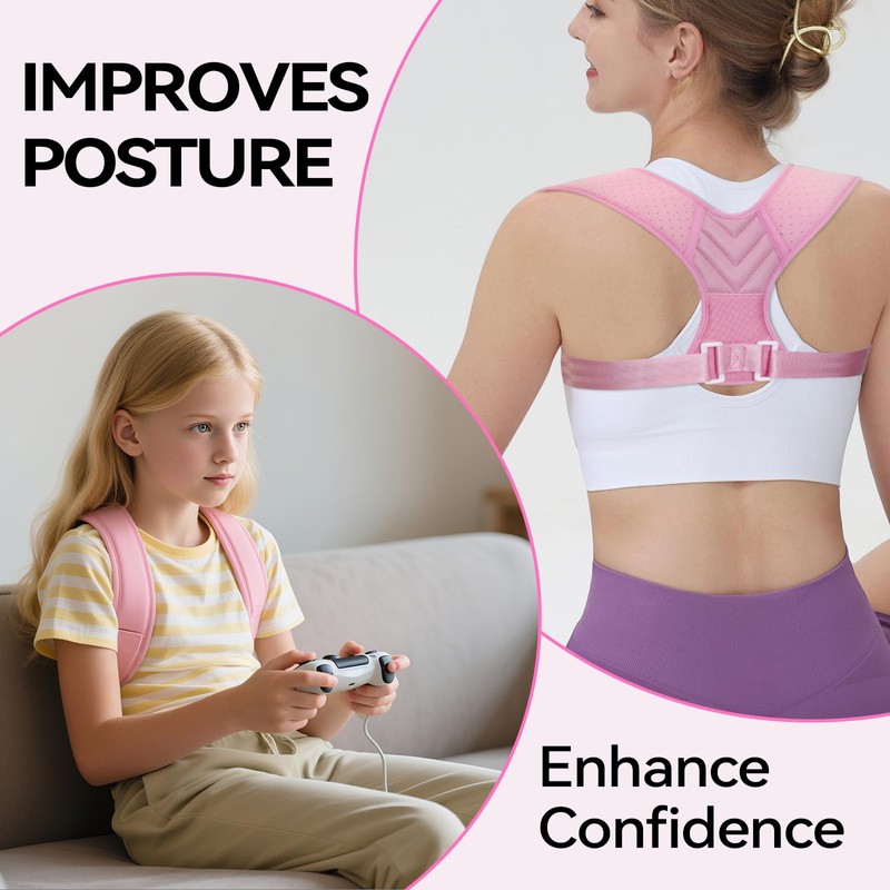 Posture Corrector For Women, Invisible & Breathable Upper Back Brace