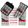 Holiday Christmas Kitchen Towels Pot Holder Set: Bring Home The