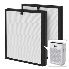 XBWW F1 Replacement Filter Compatible with Ameifu F1 Double-Sided Air Filter Purifier for Home Large Room Up to 2200 Sq Ft, 3-in-1 Filter of Premium Filters and Activated Carbon, 2 Pcs (1 Set)