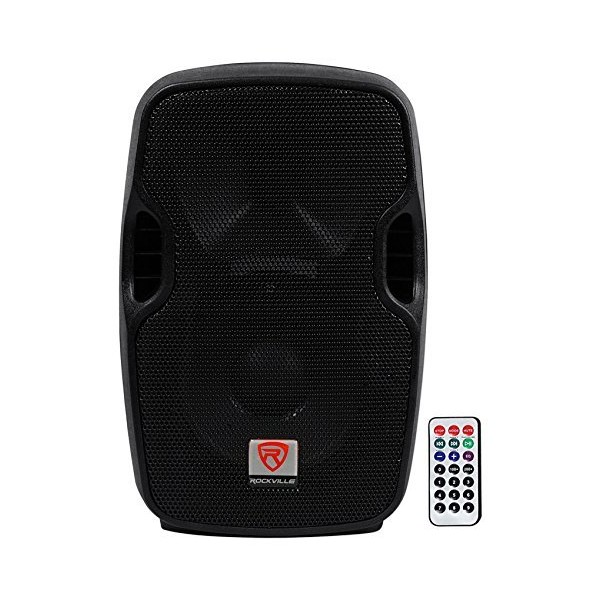 Rockville BPA8 8" Professional Powered Active 300w DJ PA Speaker w Bluetooth, Black