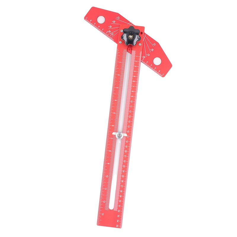 T Square Ruler Protractor for Crafting Aluminum Alloy Woodworking Scriber