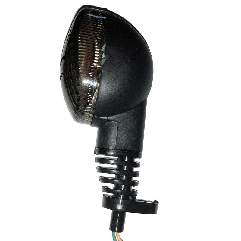MotorToGo Front Turn Signals Assembly with SMOKE Lens Compatible for