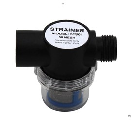 SEAFLO Water Pump Inline Strainer Filter (51S01) - 1/2" NPSM Inlet/Outlet - RV Replacement- Compatible, Shurflo, and WFCO Pumps (1-Pack)