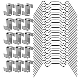 Vesaneae 50 Pieces Greenhouse Glass Clips, 25 W Glazing Clips and 25 Z Overlap Clips, Stainless Steel Greenhouse Glass Pane Fixing Clips, Greenhouse Spring Clips, Halls Glass Clamps for Greenhouse