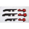 GMC 5PCS Gloss Black Red Door Rear Grill AT4 Canyon