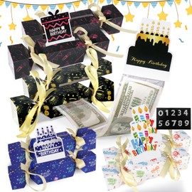 Vodolo 8PCS Birthday Money Box for Cash Gift Pull,Funny Surprise Box Money Gift Box for Kids Adults,Candy Birthday Money Holders Exploding Money Roll Pull Pouch,Creative Ways to Give Money Gifts