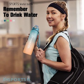 Peacafulife 1Litre Water Bottle Sport Drinks Bottle 1l Water Bottle with Lock Cover & Leak Proof,for Gym, School,Cycling,Outdoor,Sports,Fitness& Office (Blue)