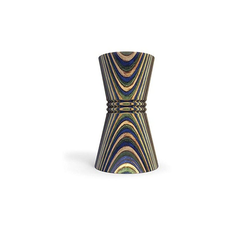 Island Bamboo Pakkawood Double Cocktail Jigger, Peacock