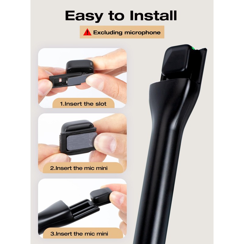 SUNMON Microphone Handheld Adapter with 2 Furry Mik Wind Protection