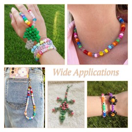 Beadthoven 450pcs Golw in The Dark Beads Large Hole Barrel Tube Pony Beads 9x6mm Luminous Plastic Craft Beads Frosted Loose Beads for Friendship Bracelet Necklace Earrings Jewelry Making Supplies