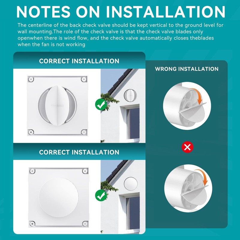 Exhaust Fan 6 Inch With Power Cord Ventilation Fan With