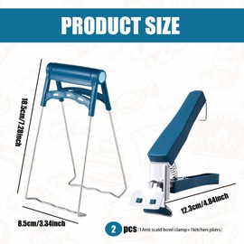 Pack of 2 Bowl Gripper Clip, Tongs for Hot Air Fryer, Retriever Pliers, Airfryer Tongs, Hot Air Fryer Tongs, Gripper for Hot Air Fryer, Tongs Airfryer, for Carrying and Grasping Bowls