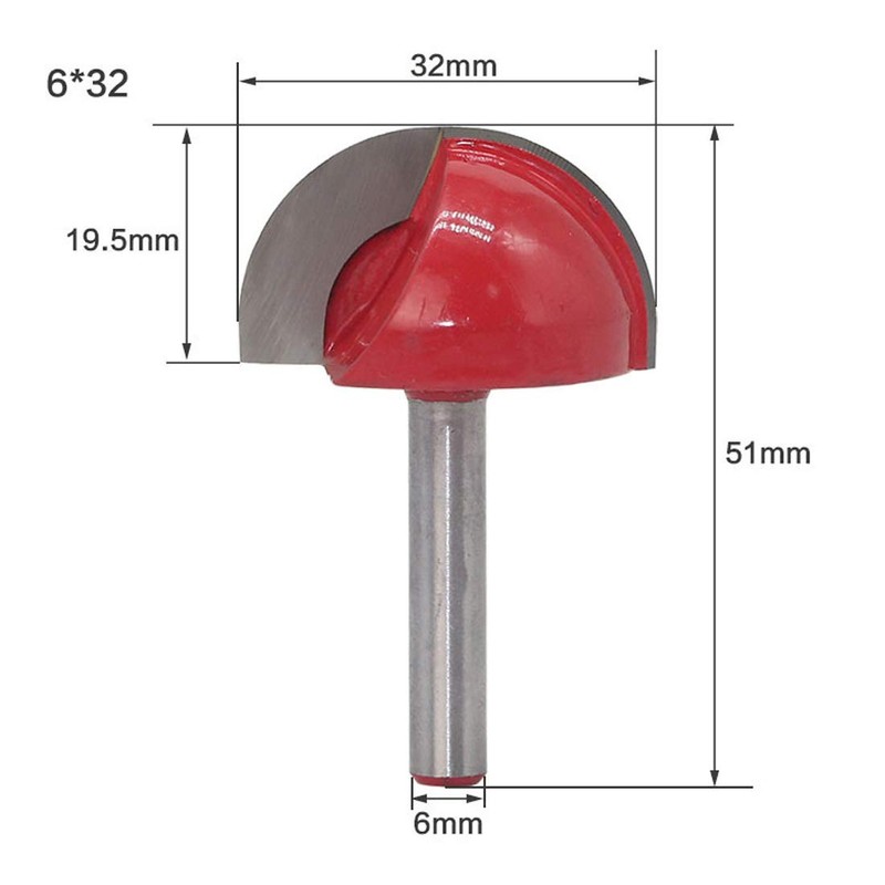 SeonFook 4pcs 6mm Carbide U-Groove Bit Router Bit U Groove