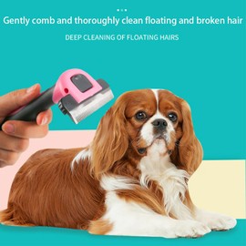 Dog Brush Pet Grooming Brush Dematting Comb Dog Deshedder Dog Cat Brush Removing Loose Hair for Small Medium Large Dogs Cats Horses (Pink)