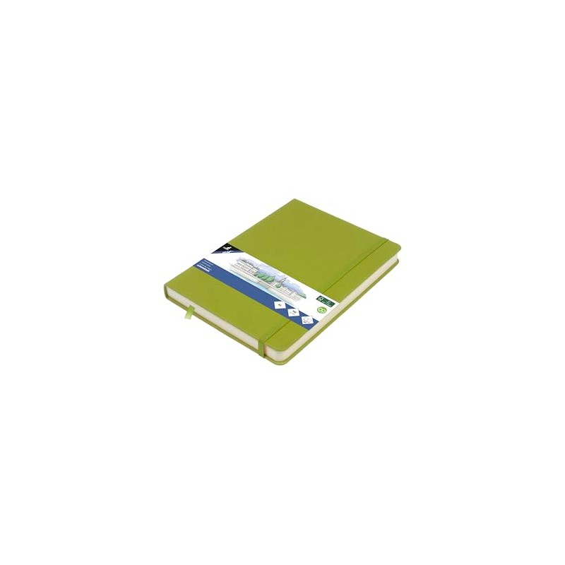 Kangaro Art Sketchbook A5 Lime Green PU Hard Cover 80