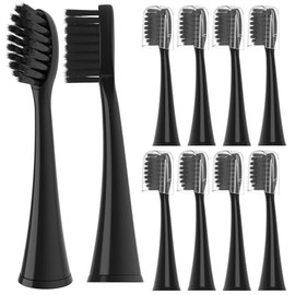 YMPBO Cabezales de Repuesto para Cepillo de Dientes Eléctrico Burst, [10 Cabezales de Repuesto + 30 Púas de Hilo + 1 Soporte] para Cepillo de Dientes Burst Sonic, Diseño de Cerdas de Limpieza Profunda