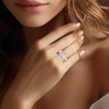 Bo.Dream Promise Rings for Her 5ct Emerald Cut 3-Stone Cubic