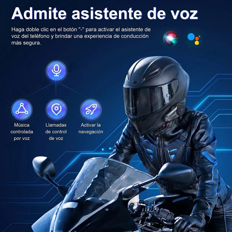 Auriculares Bluetooth Su8 Para Casco Audifono De Moto Ipx6