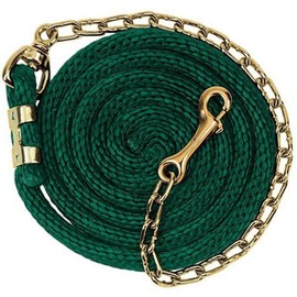 Weaver Leather Poly Lead Rope W/Brass Plated Swivel Chain 8ft Hun