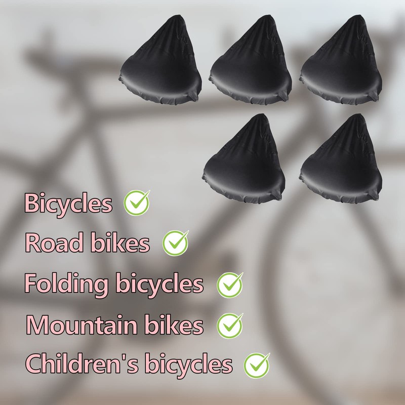 ZoeTekway Pack of 5 Saddle Protectors, Waterproof Bicycle Saddle Cover,