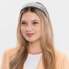 Amariver Silver Rhinestones Headbands for Women Sparkly Glitter Head Band