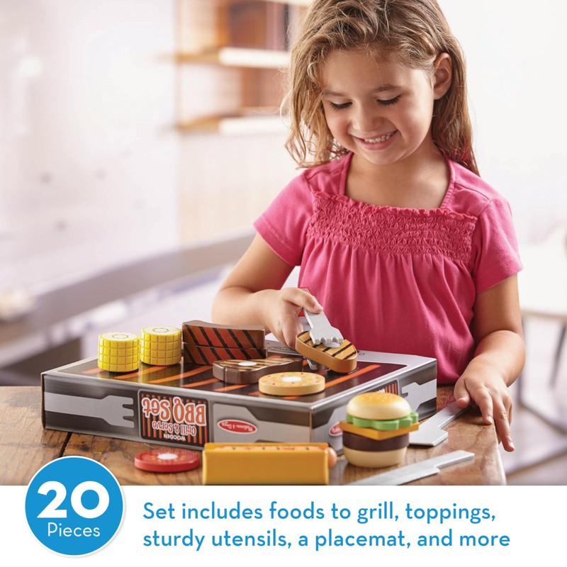 Melissa & Doug Grill and Serve BBQ Set with Pretend