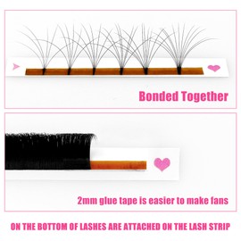 ABONNIE Easy Fan Lash Extensions, Rapid Blooming Volume Lash Extensions, D Curl Cashmere Fan Lash Extensions, 0.05 Thickness 14-22mm Mix Length Self Fanning Volume Lashes Extension (D-0.05,14-22mm)