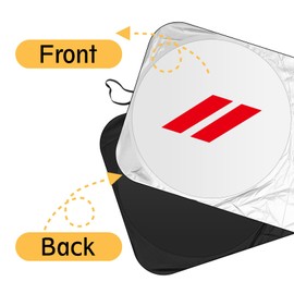 Qianjiang Foldable Sunshade for Dodge Charger Challenger Durango Journey Front Windshield Sun Shade Universal Fit to All Dodge Cars Sun Visor Protector (Red)