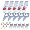 Semetall Electric Cabinet Door Cam Lock 5 Pack Red Push