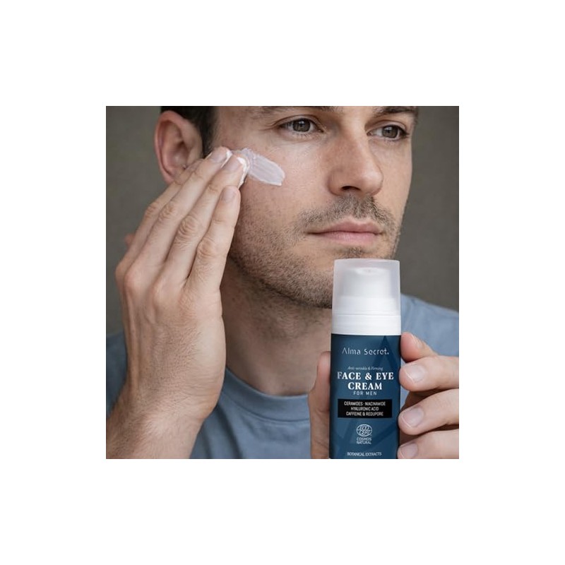 Alma Secret Men's Moisturising Face & Eye Cream with Caffeine,