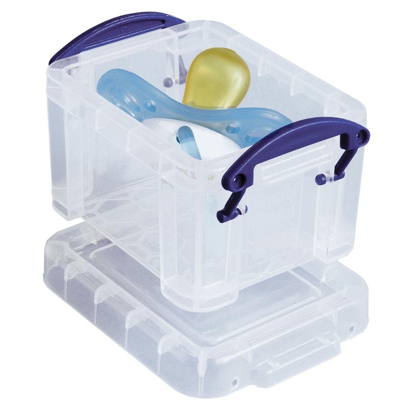 Really Useful Plastic Storage Box 0.14 Litre Clear (Pack of