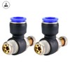 2pcs Tube Air Flow Speed Controller Pipe Pneumatic Fitting Regulator