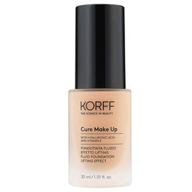Korff Liquid Foundation, Lifting Effect, Anti-Aging Formula with Hyaluronic Acid, Silky Texture 01, 30 ml