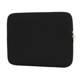 Laptop Sleeve Solid Color Fashion Double Zipper Hand Carry Bag Notebook Protective Case Compatible with (14 inches-Black)