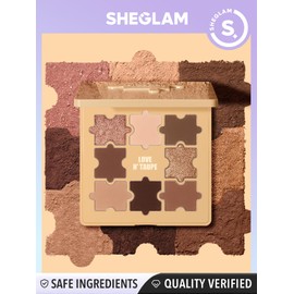 SHEGLAM 8-Color Shimmer Matte Eyeshadow Palette Smooth Blendable Jazy Jigsaw Eyeshadow Palette-Love N' Taupe