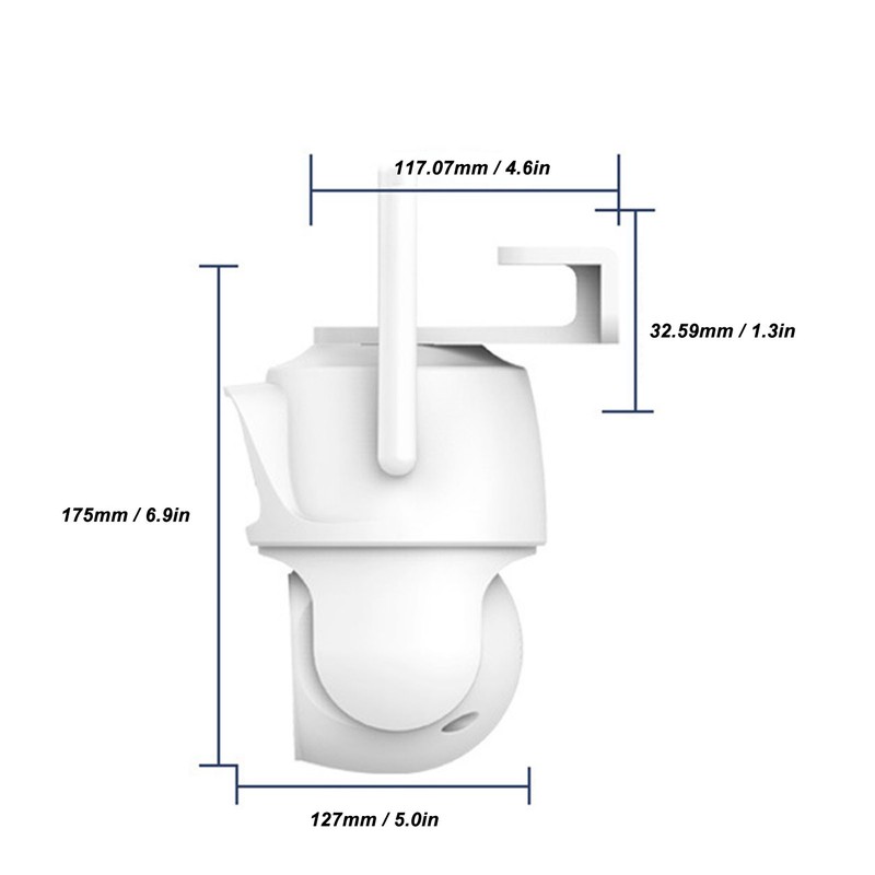 Security Camera Outdoor Dual Lens Surveillance Camera 2.4G Wifi Night