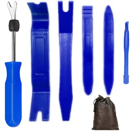 RITYHOFT Interior Stripping, Inner Lining, Peel Off Panel, Removable Tool, Clip Clamp Tool, Storage Bag Included, 6 Pieces, Blue