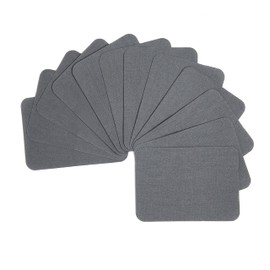 AXEN 12PCS Iron on Repair Patches, 100% Cotton Fabirc Mending Patches for Clothing, Pants, Dress, Shirts, Coats, Jeans and More, Dark Grey