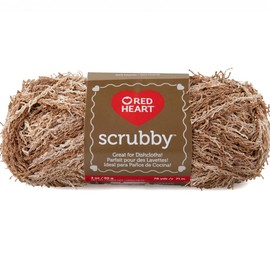Red Heart Scrubby Yarn – Polyester Specialty Yarn – Almond