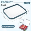 Hoolerry 4 Pcs Hard Clear Zipper Case Makeup Bags Plastic