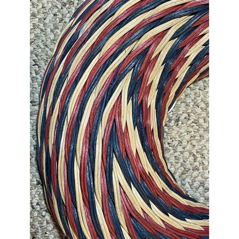 Threshold New Threshold Round Handcrafted Rattan Wreath Floral Decor 16"