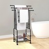 42" Tall Bathroom Towel Rack, Standing Towel Racks, 3 Tier