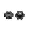 uxcell Clamping Handle Screw Knobs Handle M8 Threaded Through Hole