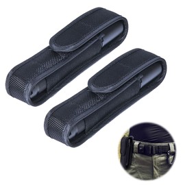LEZED Torch Holster for Belt 19 cm Nylon Flashlights Holster Black Torch Holder Cover Portable Tactical Torch Bag Holder Adjustable Torch Holster